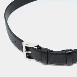 Pre Owned Prada Buckle 75CM Belt Black Leather