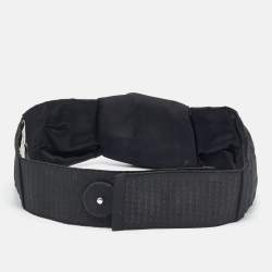 مملوكة مسبقًا Prada Black Satin Knotted Waist Belt S