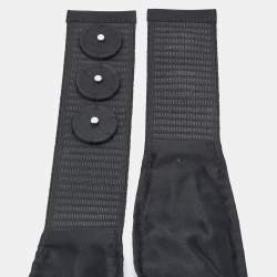 مملوكة مسبقًا Prada Black Satin Knotted Waist Belt S