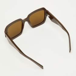 Pre Owned Prada Brown SPR28Z Frame Square Sunglasses