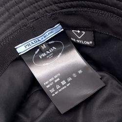 مملوكة مسبقًا قبعة دلو برادا نايلون معاد تدويره سوداء