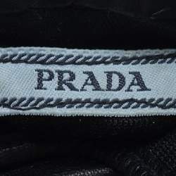 Pre Owned قفازات برادا جلد أسود مقاس 6.5