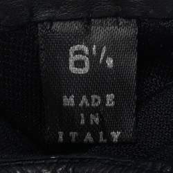 Pre Owned قفازات برادا جلد أسود مقاس 6.5