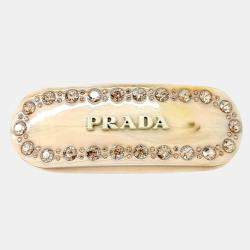 Pre Owned دبوس شعر برادا كريستال بيج