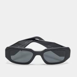 مملوكة مسبقًا Prada Black SPR 17W Symbole Rectangle Sunglasses