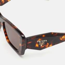 Pre Owned Prada Brown/Tortoise Acetate Sunglasses
