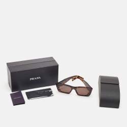 Pre Owned Prada Brown/Tortoise Acetate Sunglasses