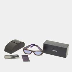 مملوكة مسبقًا نظارة شمسية برادا بنى نمط سلحفاتي SPR A06 مربع