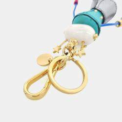 Pre Owned Prada Multicolor Leather, Resin Robot Backpack Keychain