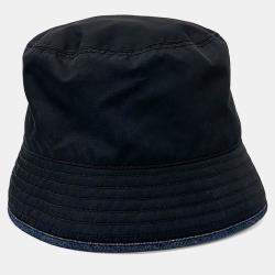 Pre Owned Prada Black Re-Nylon Bucket Hat