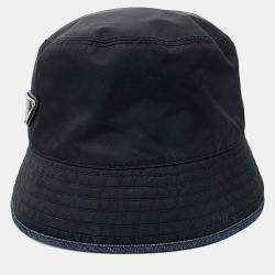 Pre Owned Prada Black Re-Nylon Bucket Hat
