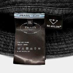 Pre Owned Prada Black Re-Nylon Bucket Hat