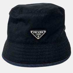 Pre Owned Prada Black Re-Nylon Bucket Hat