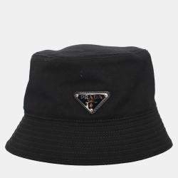 Pre Owned Prada Triangle Logo Bucket Hat