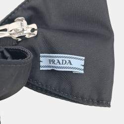 Pre Owned Prada Bow Black Nylon Hairpin