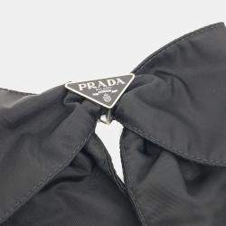 Pre Owned Prada Bow Black Nylon Hairpin