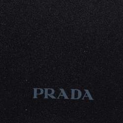 Pre Owned Prada Triangle Logo iPhone 17 Pro Max Cover Orange/Black Saffiano Leather and Rubber
