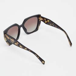 Pre Owned Prada Tortoiseshell Brown Gradient SPR 15W Frame Square Sunglasses