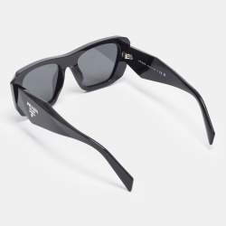 Pre Owned Prada Black SPR B18 Symbole Frame Square Sunglasses