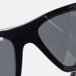 Pre Owned Prada Black SPR B18 Symbole Frame Square Sunglasses