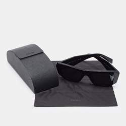 Pre Owned Prada Black SPR B18 Symbole Frame Square Sunglasses