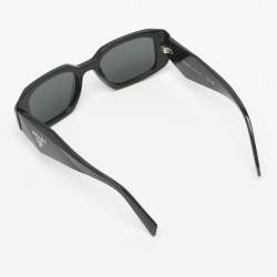 Pre Owned Prada Black SPR17W Symbole Rectangular Sunglasses