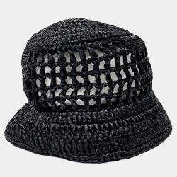 Pre Owned Prada Black Bucket Hat (1HC137)