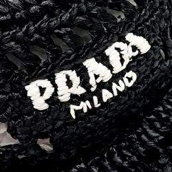 Pre Owned Prada Black Bucket Hat (1HC137)
