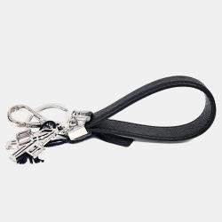 Pre Owned Prada Saffiano Keyring and Bag Charm (2PP125)