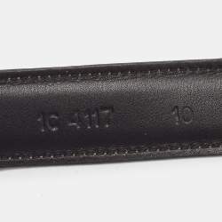 Pre Owned Prada Logo Plaque 100 CM Buckle Belt Gold Saffiano Leather