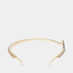 Pre Owned Prada Gold Tone Hairband