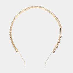 Pre Owned Prada Gold Tone Hairband