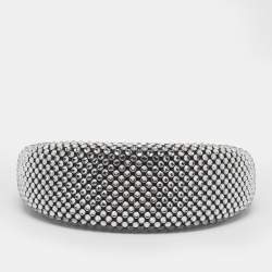 Pre Owned Prada Black Crystal Embellished Satin Oversized Headband