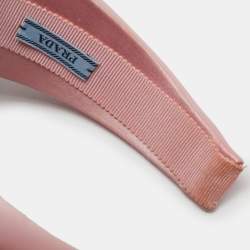 Pre Owned Prada Pink Crystal Embellished Satin Headband