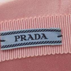 Pre Owned Prada Pink Crystal Embellished Satin Headband