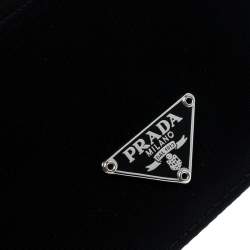 Pre Owned Prada Black Nylon Card Case