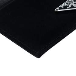 Pre Owned Prada Black Nylon Card Case