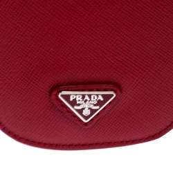 Prada Red Saffiano Leather iPhone Case