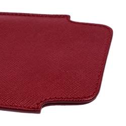 Prada Red Saffiano Leather iPhone Case