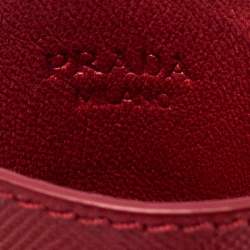 Prada Red Saffiano Leather iPhone Case