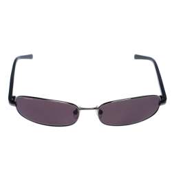 Pre Owned Prada Gunmetal Tone/ Grey SPR 56E Rectangular Sunglasses
