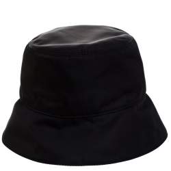 Pre Owned Prada Black Nylon Classic Bucket Hat M