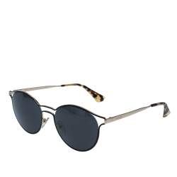 Prada Gold/Black SPR 62S Round Sunglasses