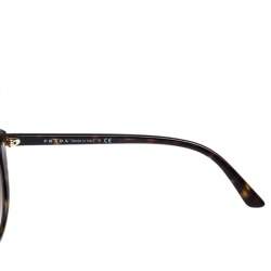 Prada Dark Brown Tortoise Gradient SPR 02V Cat Eye Sunglasses