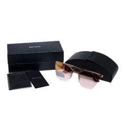 Prada Gold/Pink Gradient SPR 68T Rimless Sunglasses