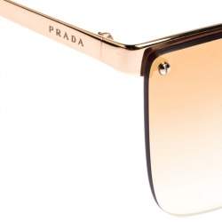 Prada Gold/Pink Gradient SPR 68T Rimless Sunglasses