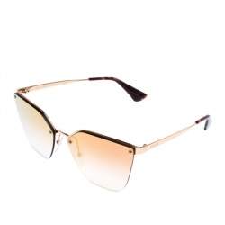 Prada Gold/Pink Gradient SPR 68T Rimless Sunglasses