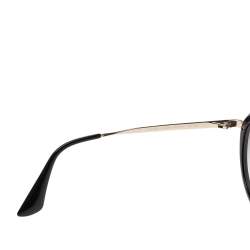 Prada Black & Pale Gold/ Anthracite Gradient SPR50T Round Cinema Sunglasses