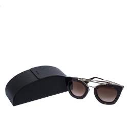 Prada Havana Brown/ Brown Gradient SPR 09Q Cat Eye Cinema Sunglasses