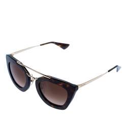 Prada Havana Brown/ Brown Gradient SPR 09Q Cat Eye Cinema Sunglasses